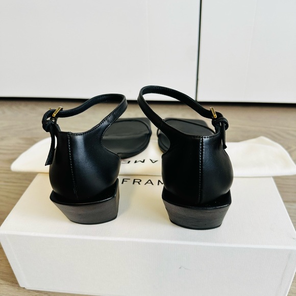 New with box frame black Le Summit square toe heels - Picture 4 of 8